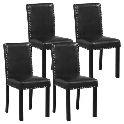 Hivvago Modern Dining Chairs With Solid Rubber Wood Legs