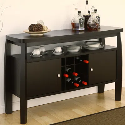 Hivvago Modern Dining Room Sideboard Buffet Server Console Table In Brown