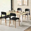 Hivvago Modern Dining Side Chairs Set Of 4 With Ergonomic Backrest For Dining Room-black
