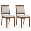 Hivvago Modern Dining Upholstered Kitchen Chair Set Of 2 With Padded Backrest-brown