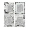 Hivvago Modern Etched Wooden Photo Frames, Large, Set Of 4, Silver In Gray