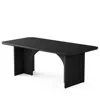 Hivvago Modern Extra Large Executive Home Office Computer Desk In Black In Black