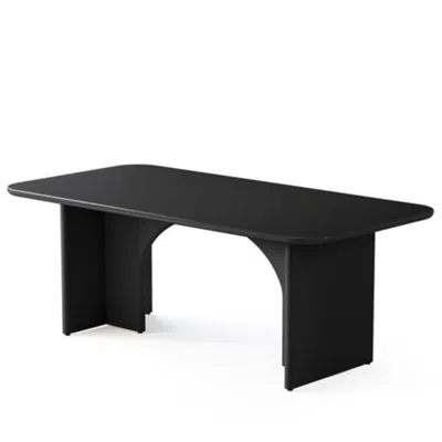 Hivvago Modern Extra Large Executive Home Office Computer Desk In Black