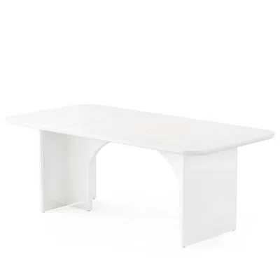 Hivvago Modern Extra Large Executive Home Office Computer Desk In White