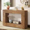 Hivvago Modern Farmhouse 47-inch Long Entryway Console Table In Rustic Brown Wood Finish