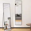Hivvago Modern Full Length Floor Mirror With Stand Or Wall Mount With Black Frame In Black