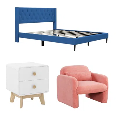Hivvago Modern Glam 3-piece Bedroom Set