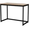 Hivvago Modern Home Office Laptop Computer Desk Table With Black Metal Frame Wood Top In Black