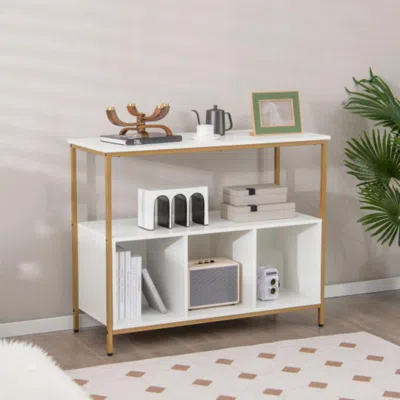 Hivvago Modern Kitchen Buffet Sideboard With 3 Compartments-white