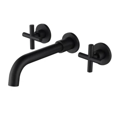 HIVVAGO MODERN MATTE BLACK WALL MOUNTED BATHROOM SINK FAUCET
