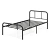 Hivvago Modern Metal Bed Frame With Curved Headboard And Footboard-twin Size