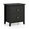 Hivvago Modern Nightstand With 2 Drawers For Small Spaces-black