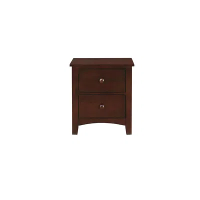 Hivvago Modern Pine Wood 2 Drawer Night Stand,brown