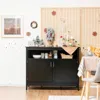Hivvago Modern Practical Wooden Kitchen Lockers With Large Storage Space-black
