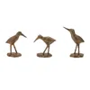 Hivvago Modern Sea Bird Figurine (set Of 3) In Brown