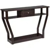 Hivvago Modern Sofa Accent Table With Drawer-brown