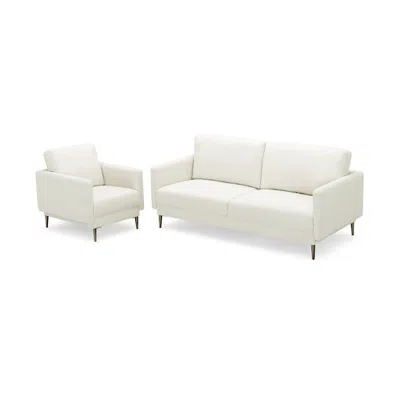 Hivvago Modern Sofa Couch With Solid Metal Legs And Removable Backrest Cushion