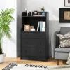 Hivvago Modern Storage Dresser With Anti-toppling Device-black
