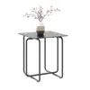 Hivvago Modern Tempered Glass Coffee Table End And Bed Side Table - Black
