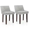 Hivvago Modern Upholstered Fabric Side Leisure Chair Set Of 2-gray