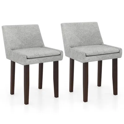 Hivvago Modern Upholstered Fabric Side Leisure Chair Set Of 2-gray