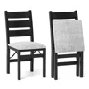 Hivvago Modern Upholstered Folding Chairs Set Of 2 With Comfy Backrest-black