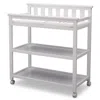 Hivvago Modern White Baby's First 2 Shelf Changing Table With Wheels In Gray