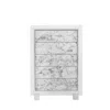 Hivvago Modern White Chest With 5 Faux Marble Detailed Front Drawer. In Gray