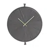 Hivvago Modern Wood Wall Clock With Suspended Stand 16.25"d In Gray