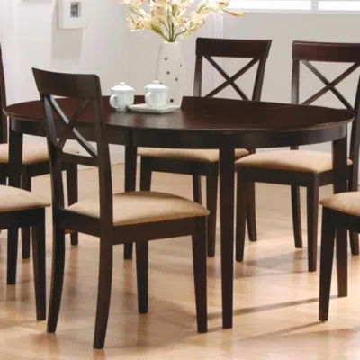 Hivvago Modish Oval Shaped Wooden Dining Table, Brown