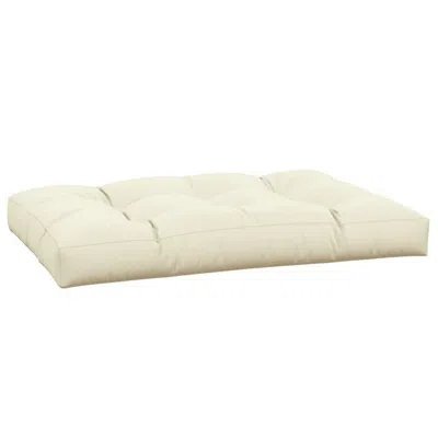 Hivvago Moni Outdoor Cushion For Bench, Plush Tufted Ivory Oxford Fabric In Neutral