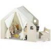 Hivvago Montessori Style Indoor Playhouse With Storage Bin And Floor Mat For Toddlers Aged 2-6 Years Old-bei