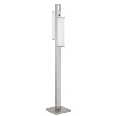 Hivvago Mora Floor Lamp W Dimmer Switch, 2 Ports, Dual Led, Chrome 61 Inch