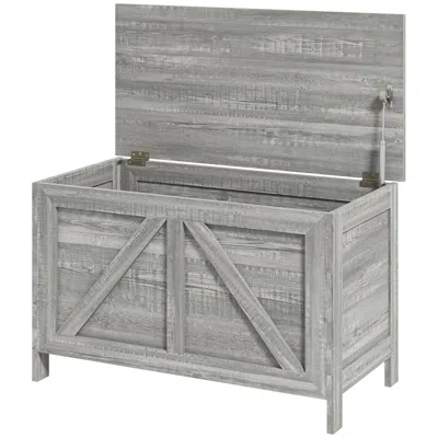 Hivvago Multi-purpose Lift-top Storage Chest In Gray