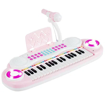 Hivvago Multifunctional 37 Electric Keyboard Piano With Microphone In Pink