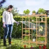 Hivvago Multifunctional Bamboo Shelf Storage Organizer Rack
