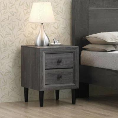 Hivvago Multipurpose Retro Bedside Nightstand With 2 Drawers