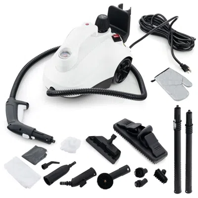 Hivvago Multipurpose Steam Cleaner 1800w Portable Household Steamer With 61 oz Tank-gray & White In Black