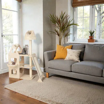 Hivvago Multi-tier Cat Tower With Sisal-covered Scratching Posts