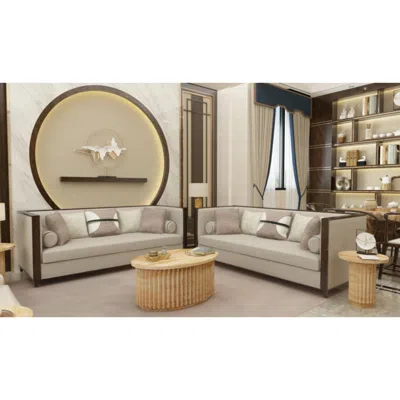 Hivvago Muna Coffee Table, 36 Inch Oval Top, Handcrafted Mango Wood, Reeded Base With Hidden Storage, Natura