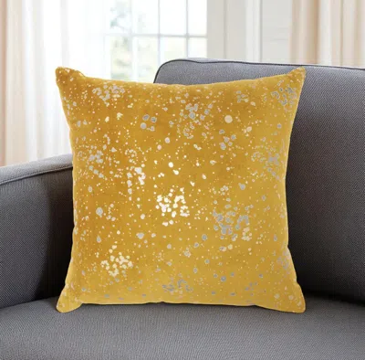 Hivvago Mustard And Silver Throw Pillow In Yellow