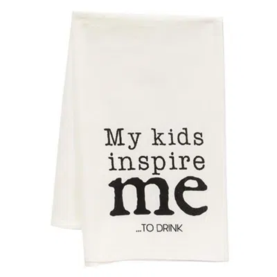 Hivvago *my Kids Inspire Me To Drink Dish Towel