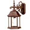 Hivvago Narrow Brown Domed Hanging Glass Lantern Wall Light
