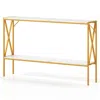Hivvago Narrow Console Table 2-tier Entryway Table With Storage