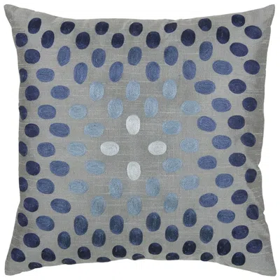 Hivvago Natural 18" X 18" Poly Filled Pillow In Blue