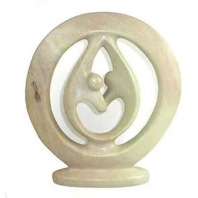 Hivvago Natural Soapstone 6-inch Lover's Embrace Sculpture - Smolart