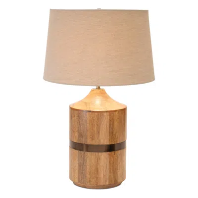 Hivvago Natural Wood Table Lamp 22.5"h In Brown