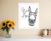 Hivvago Nice Arse White Framed Print Bathroom Wall Art In Gray