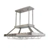 Hivvago Nickel Kitchen Island Two Light Iron Led Edison Bulb Flush Ceiling Light In Silver
