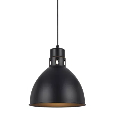 Hivvago Nico 10 Inch Modern Pendent Light With Bronze Metal Shade, Clean Silhouette